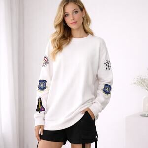 Magic Illuminator NASA Patch Longline Sweatshirt Size S